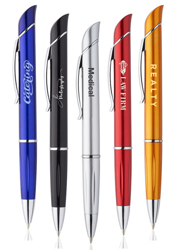 Allende Twist Plastic Pens with Highlighter