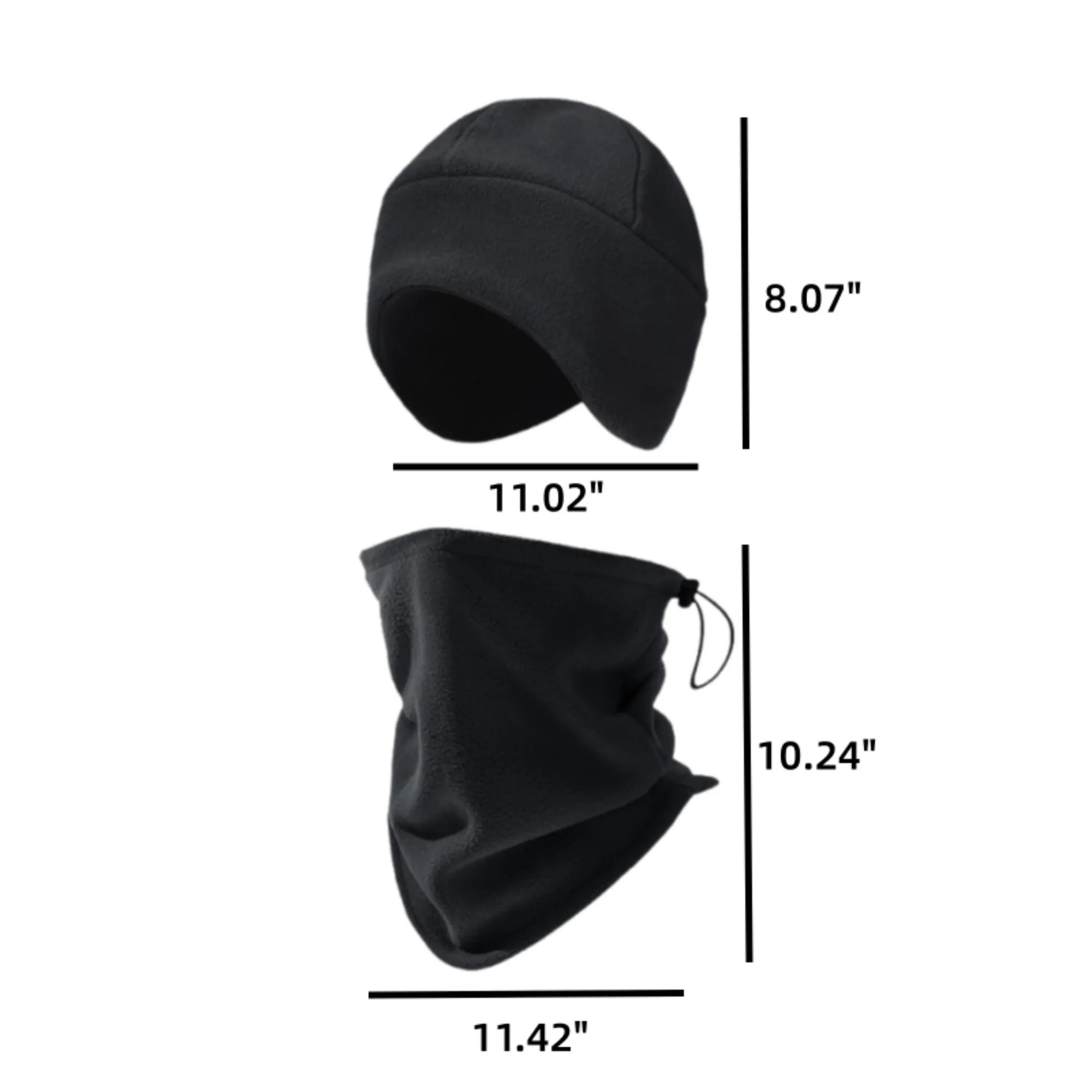 2 in 1 Warm Beanie Knit Hat And Scarf Set Winter Outdoor 2