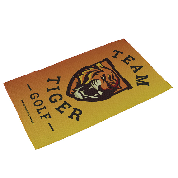"The Eagle" Full-Color Waffle Weave Golf Towel w/Hook 10