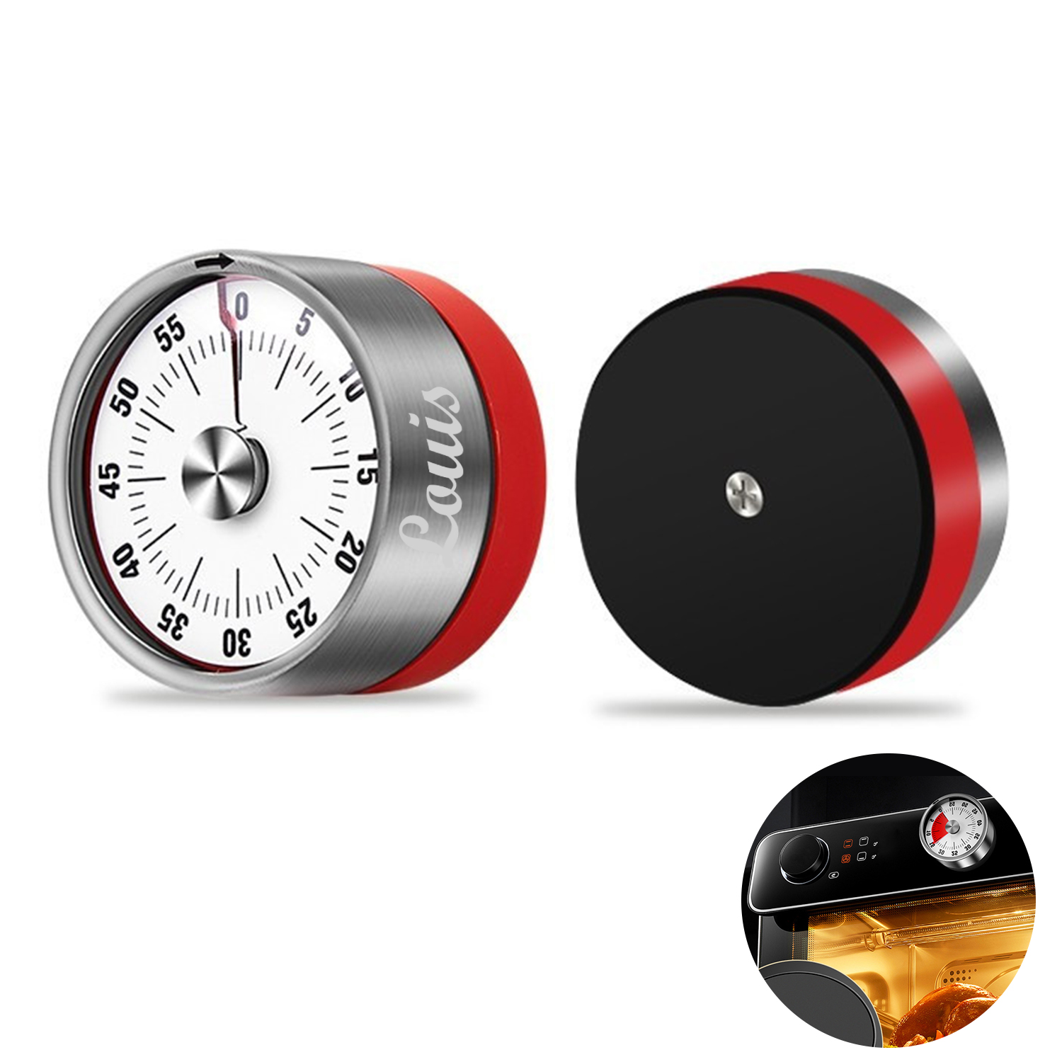 Magnetic Stainless Steel Kitchen Alarm Timer 2