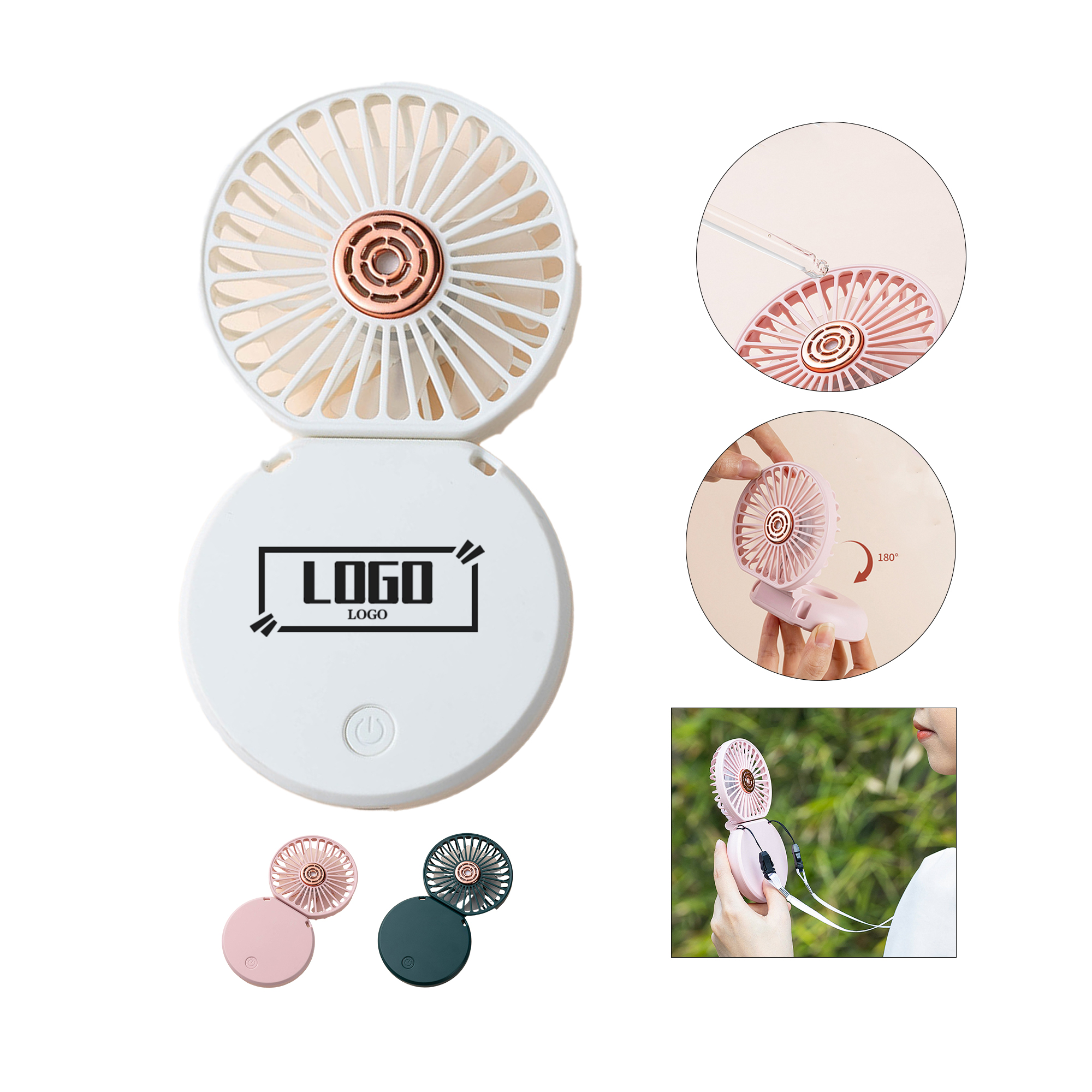 Folding Neck Fan with Aromatherapy Function 2