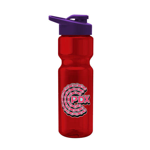 Blazer 28oz Transparent Bike Bottle w/Drink-thru Lid 2451