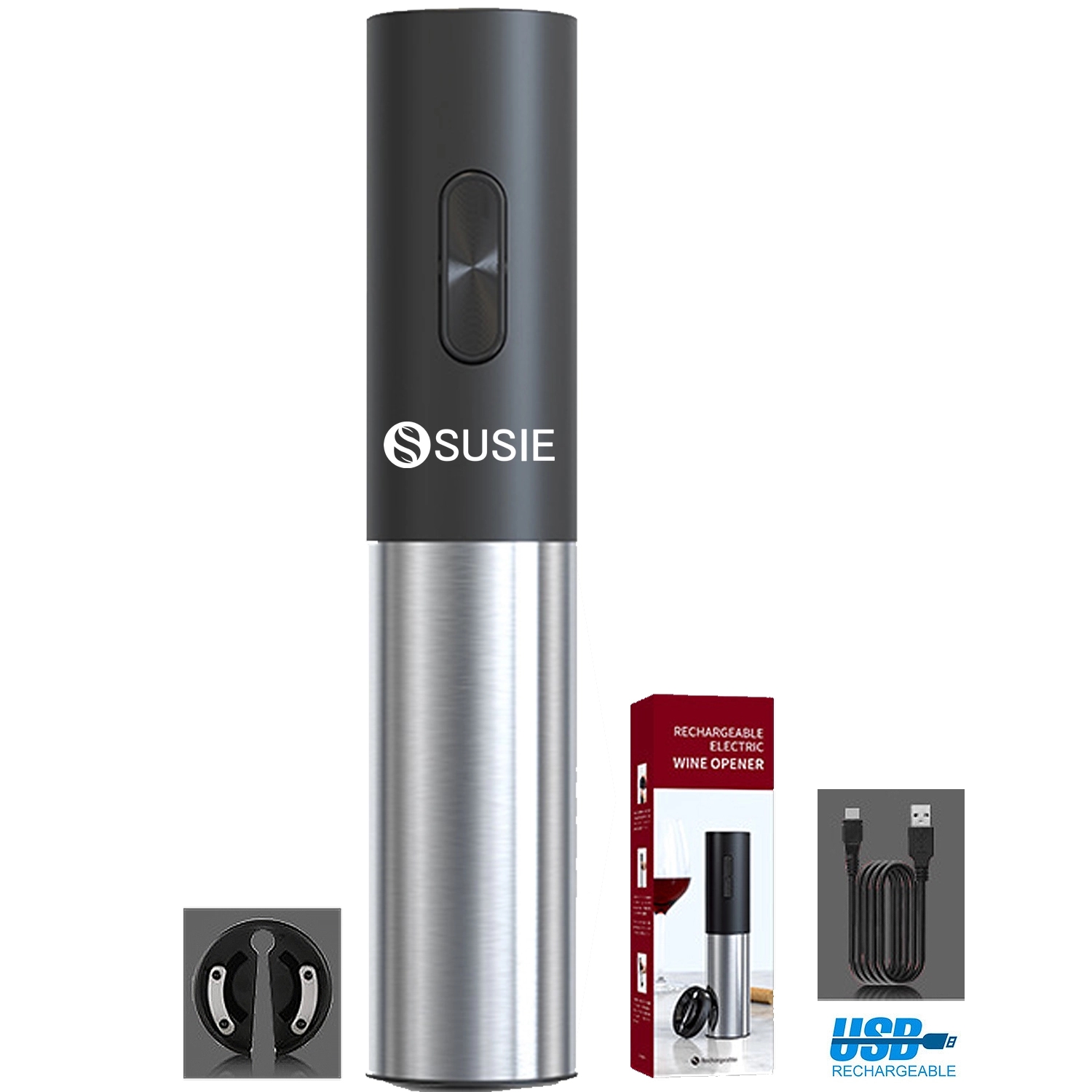 Electric Wine Opener, custom kitchen gadget with logo imprint 1