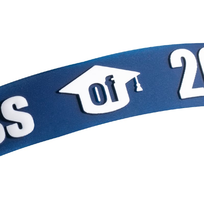 Embossed Printed Silicone Adjustable Wristbands 6