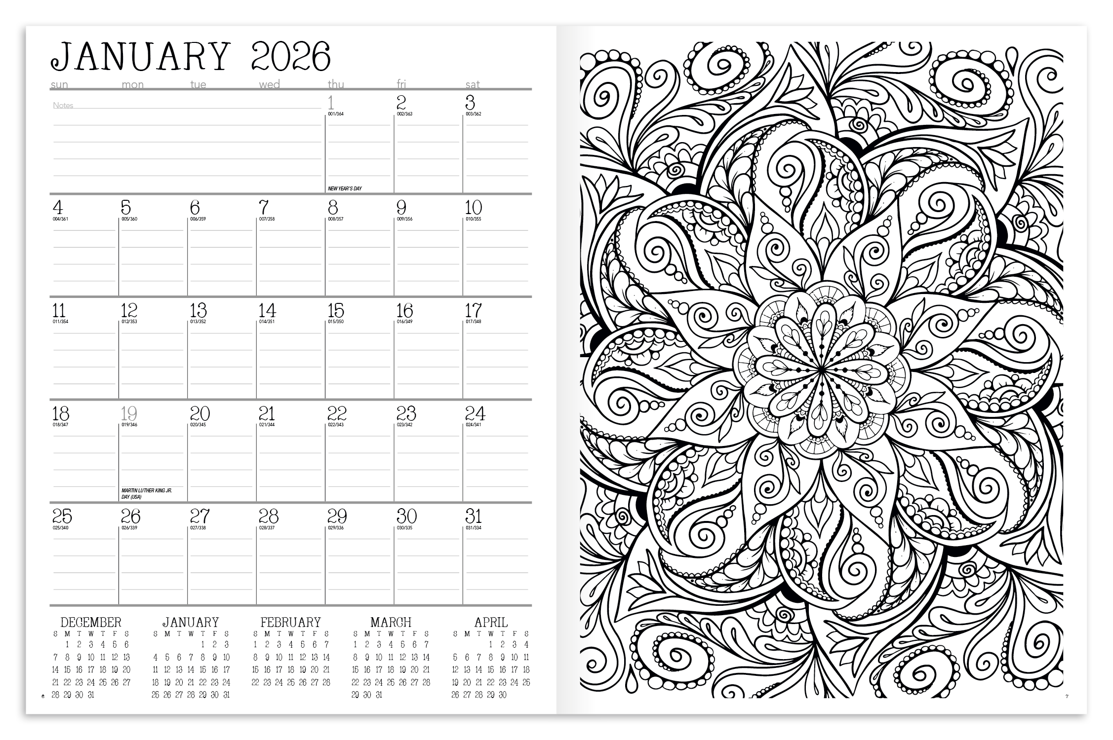 Good Value™ Adult Coloring Book Planner 12