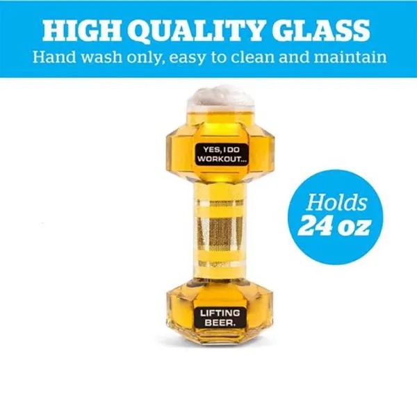 Unique Dumbbell-Shaped Beer Glass 1