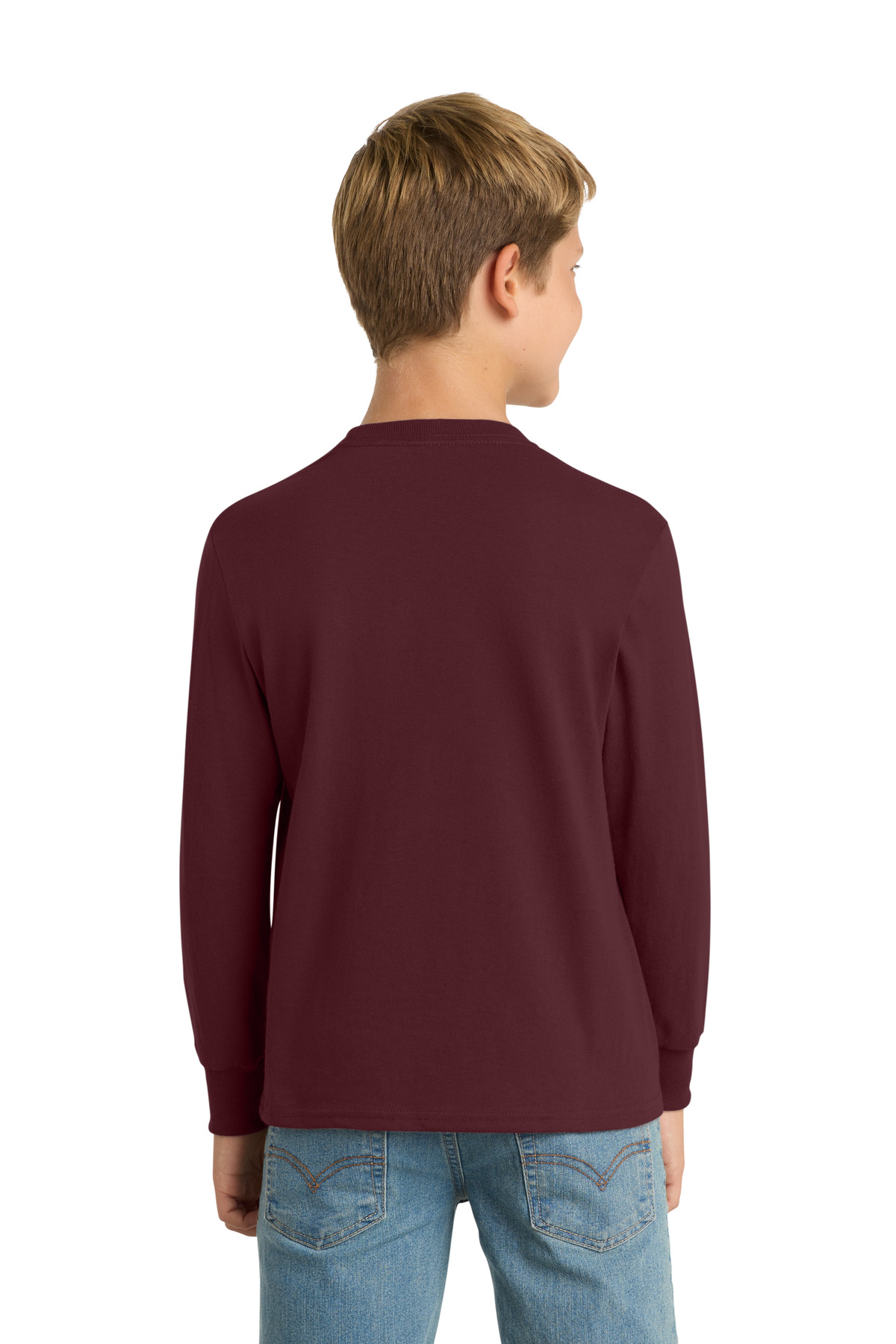 Port & Co Youth Long Sleeve Core Cotton Tee. PC54YLS 70