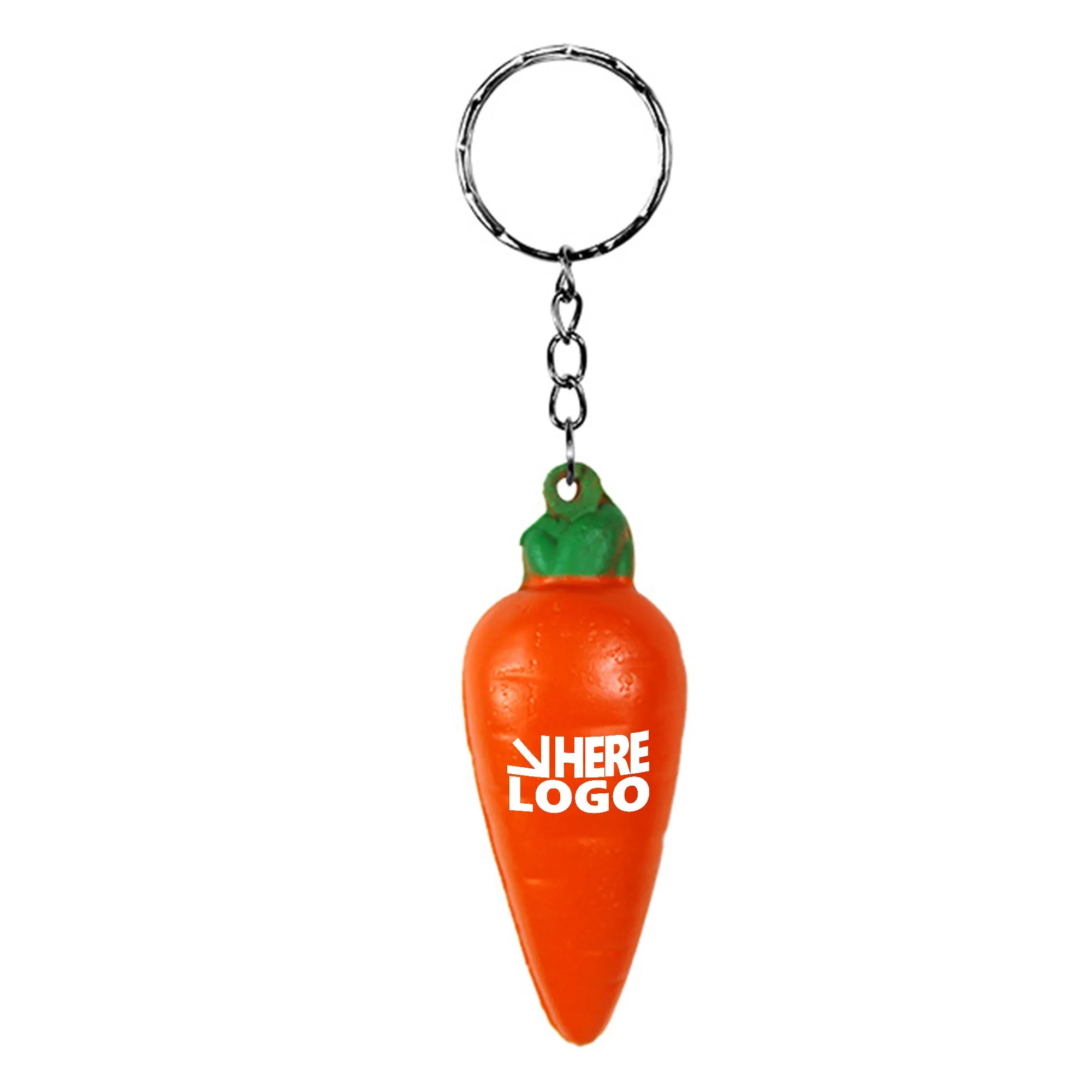 MOQ 20 Carrot Stress Relieve Toy Keychain