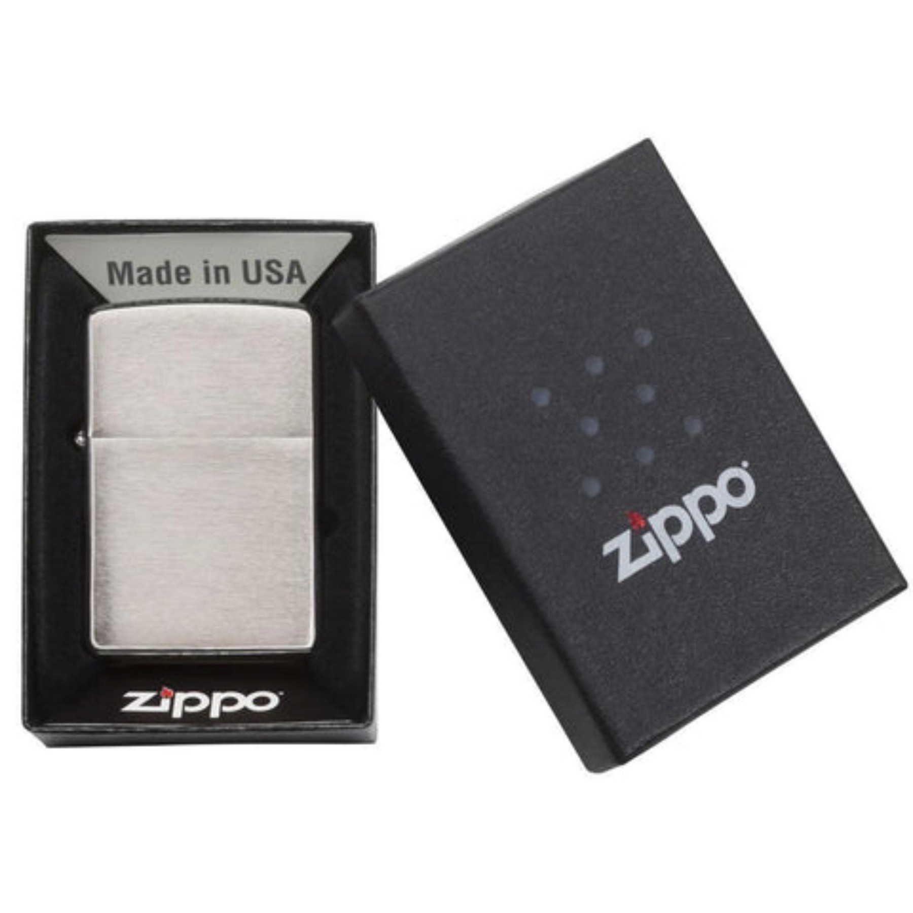 Genuine Zippo windproof lighter - Brushed Chrome 3