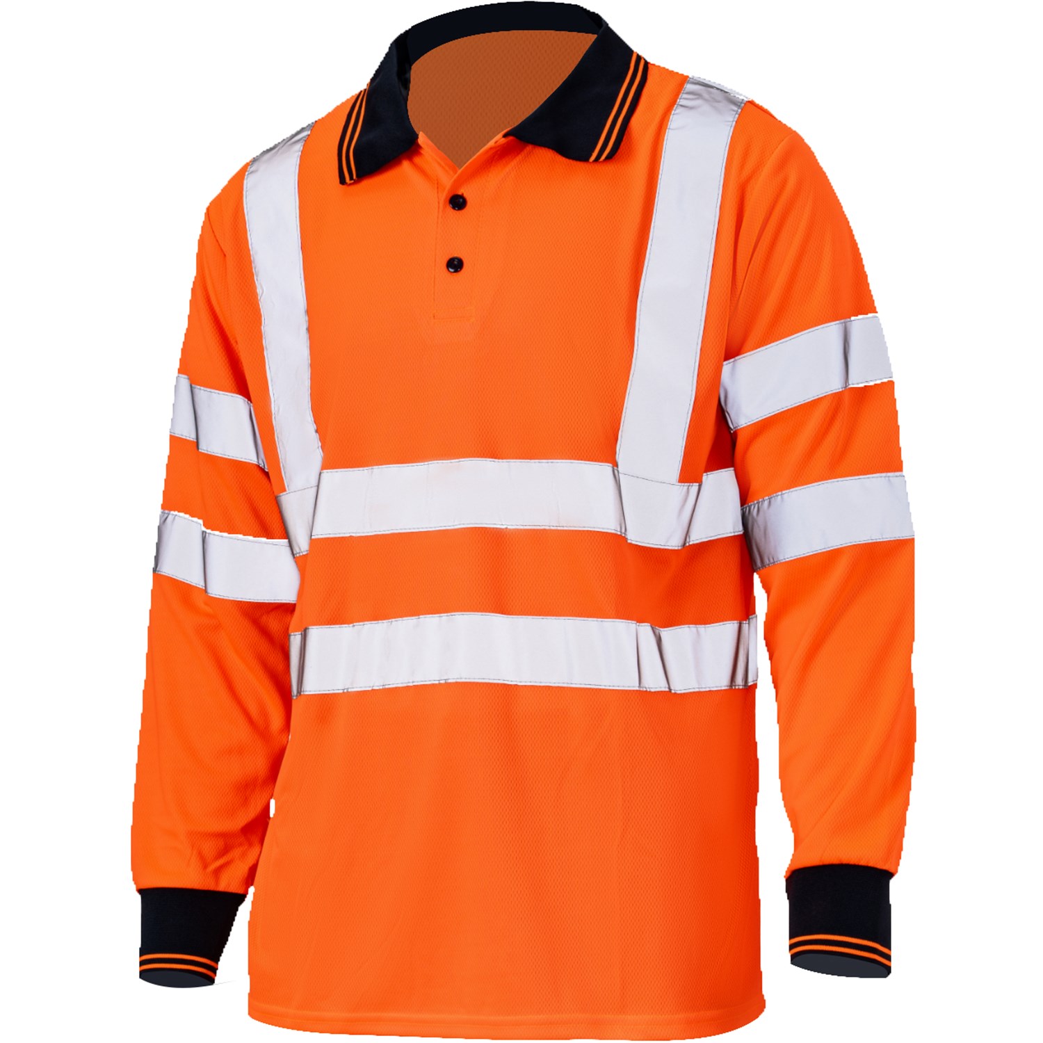 Class 3 Safety Polo with Double Band 2" Reflective Tape 4