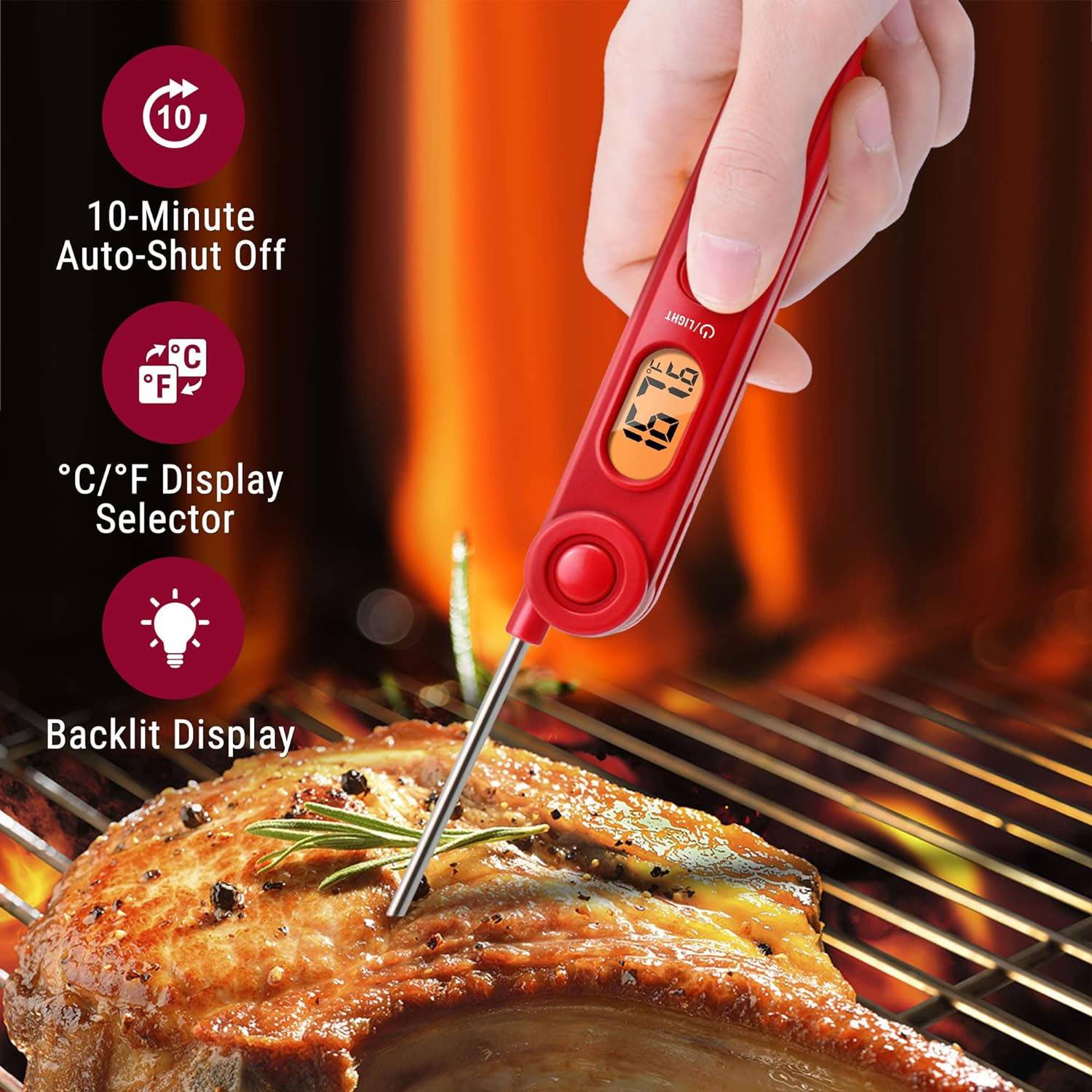 Digital Meat Thermometer for Cooking Kitchen Food 5