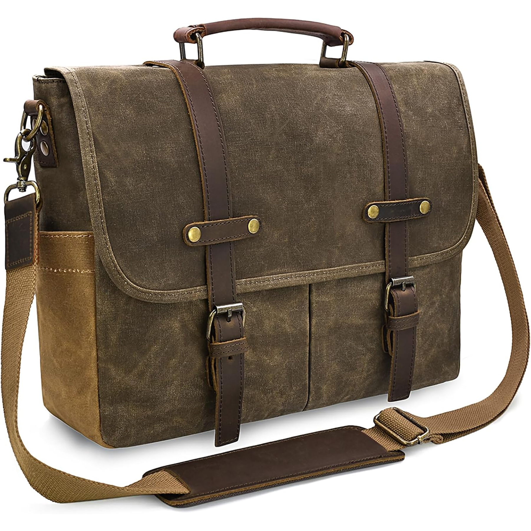 Waxed Canvas Briefcase 3