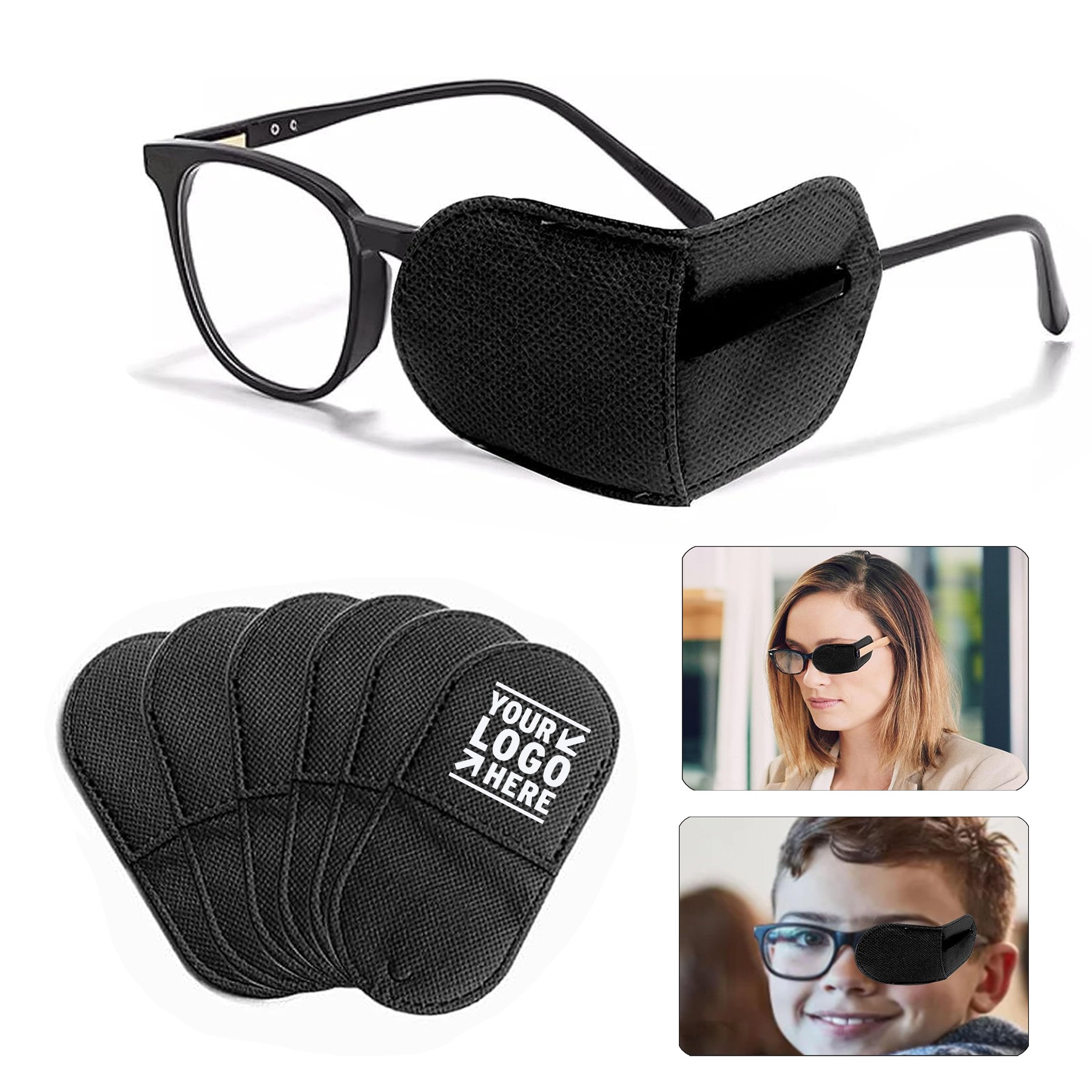 Adults Kids Eyeglass Glass Silk Single Amblyopia Correcting Eye Covers Lazy Eye Patch 1