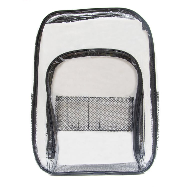 16" Clear Backpacks - Black Trim 2