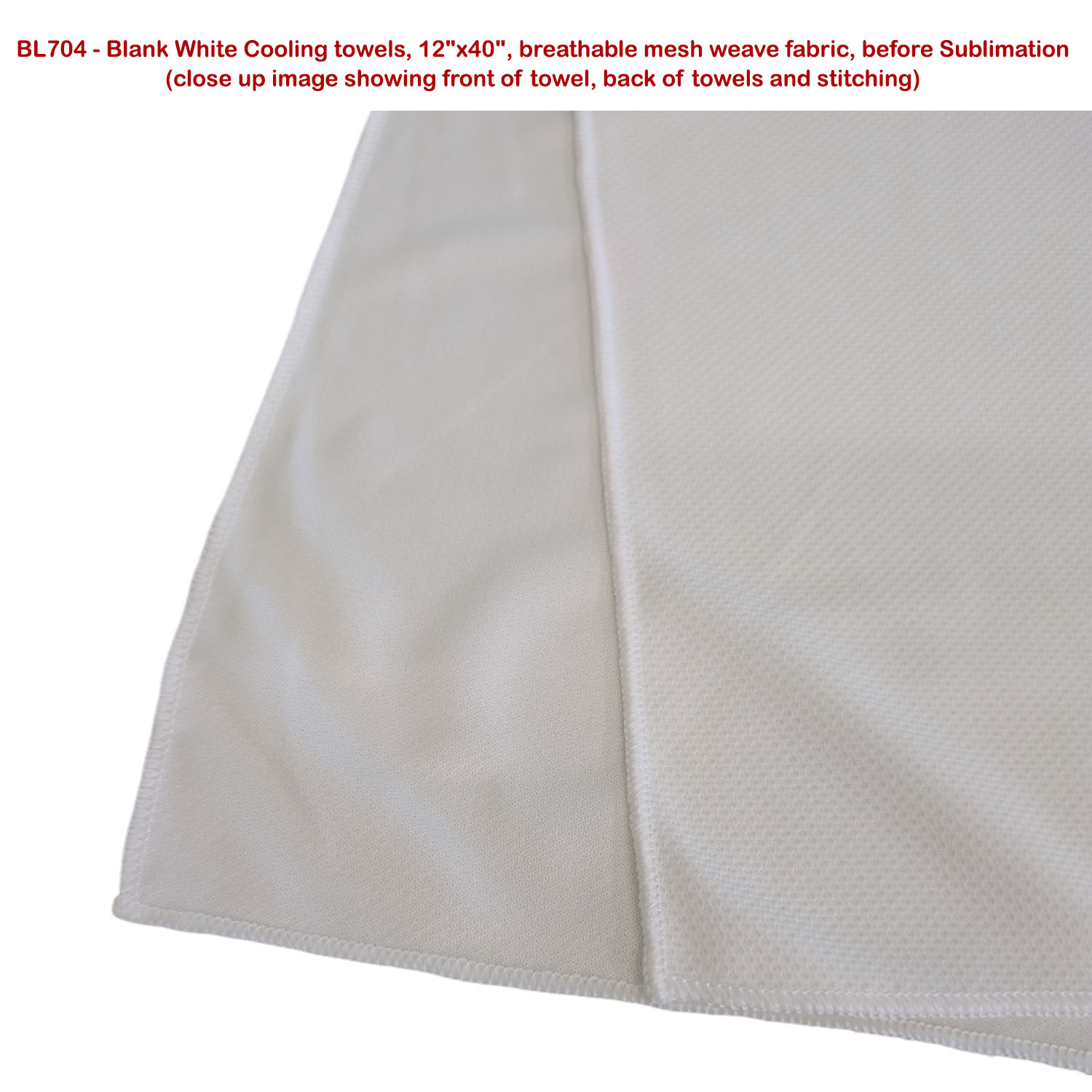 48Hr Quick Ship - Colored Cooling Towel, 12"x40", Edge to Edge sublimation 2 sides 3