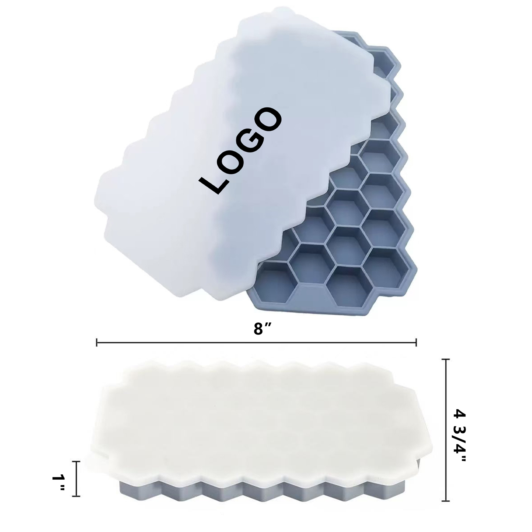 37 Section Hive Shape Silicone Ice Cube Trays 2