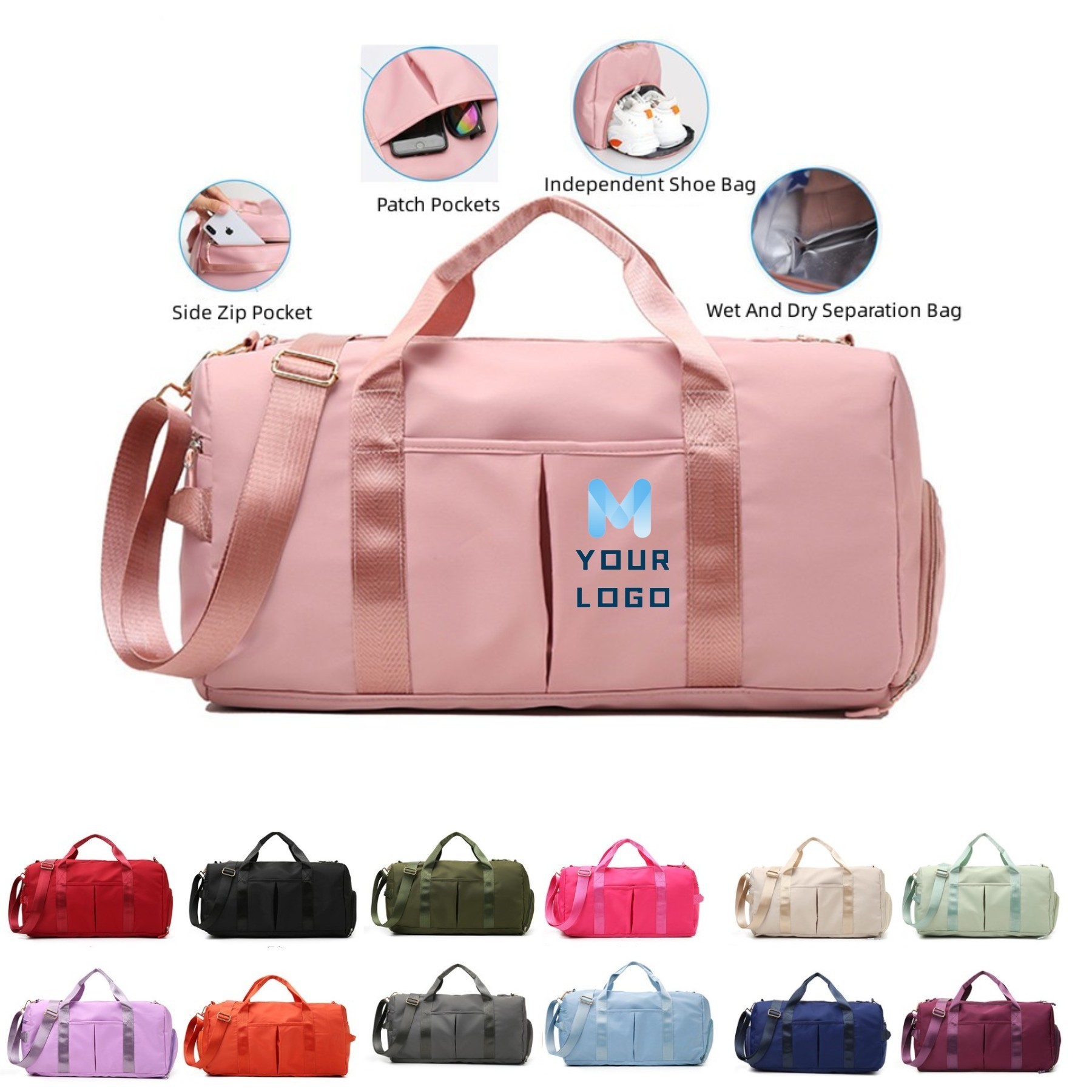 Sports Duffle Bag With Shoe Compartment