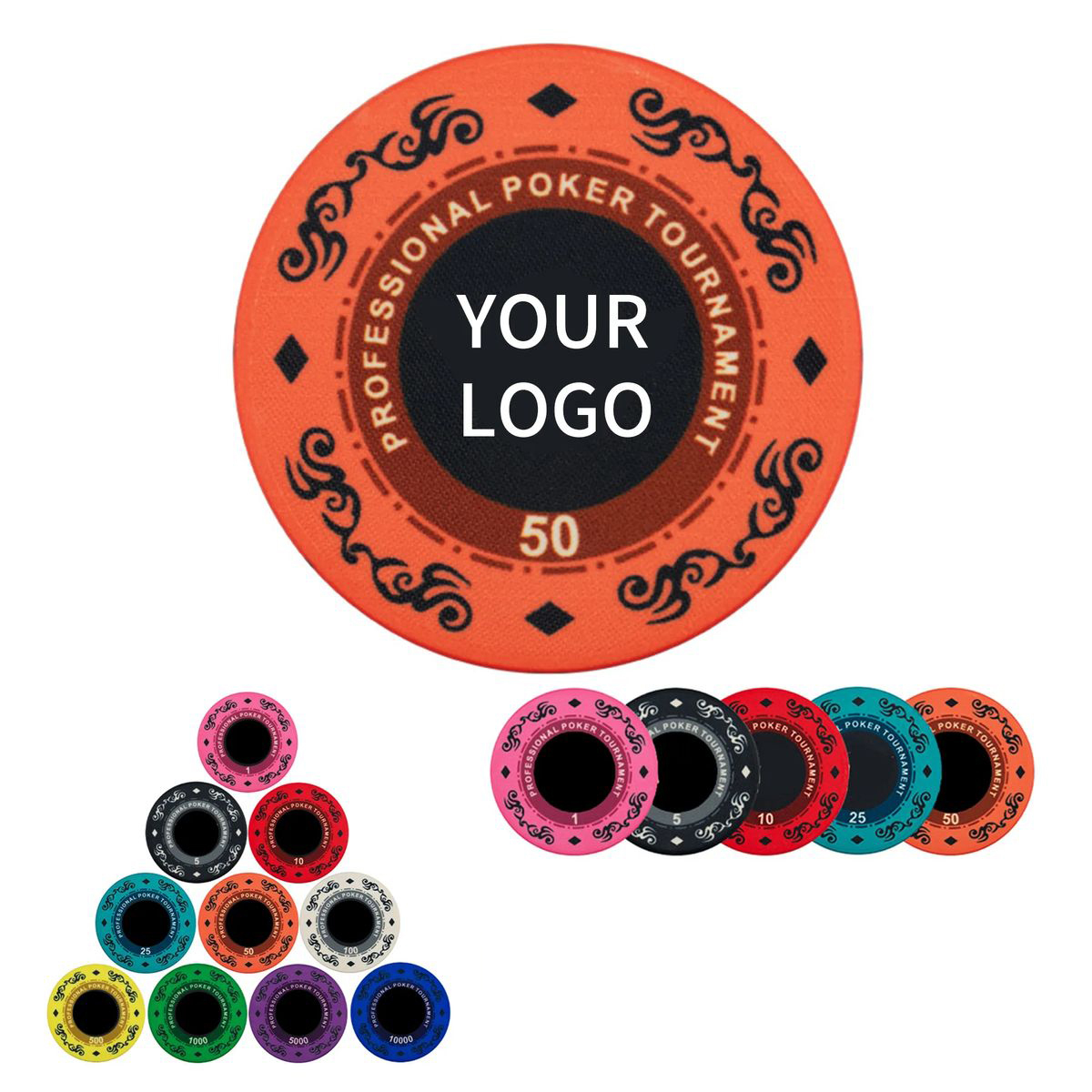 Durable Ceramic Poker Chips for Card Nights 1