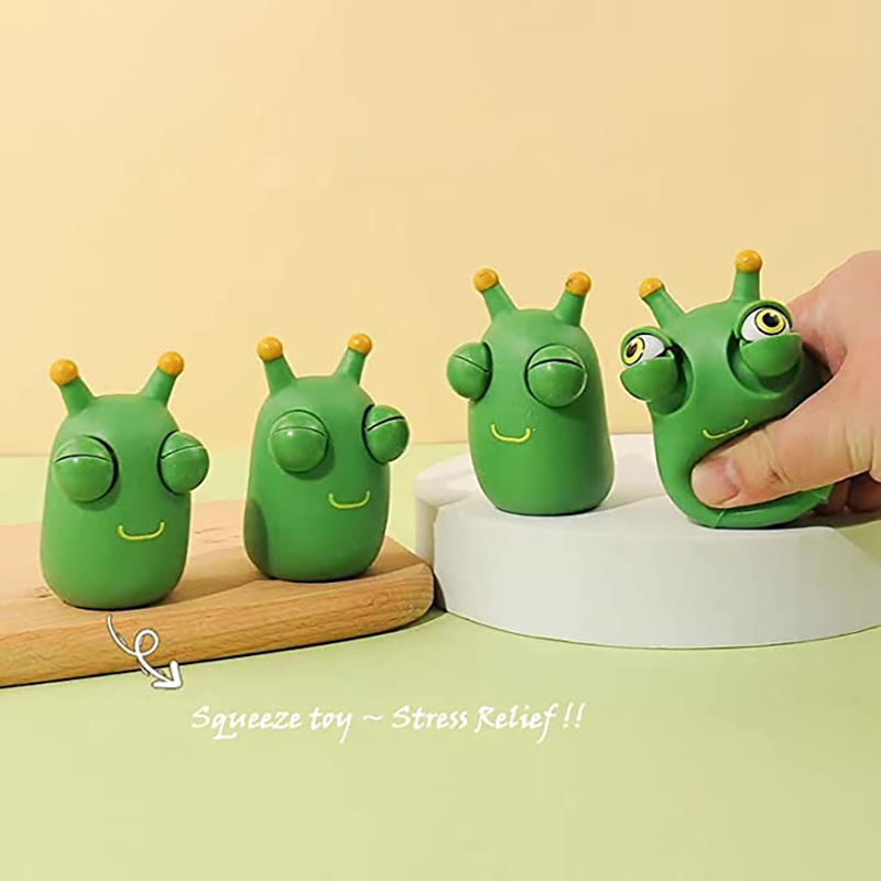 Caterpillar Popping Toy Eye Popping Worm Squeeze Toys 3