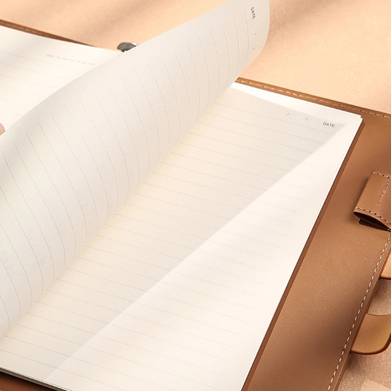 PU Leather A5 Business Travel Journal Binder Notebook 4