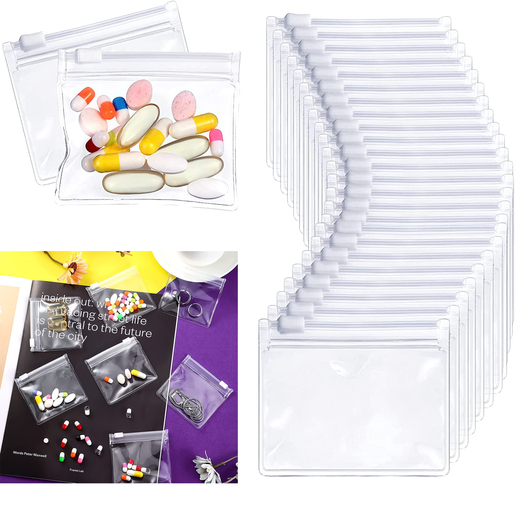 Zippered Pill Pouch Bag