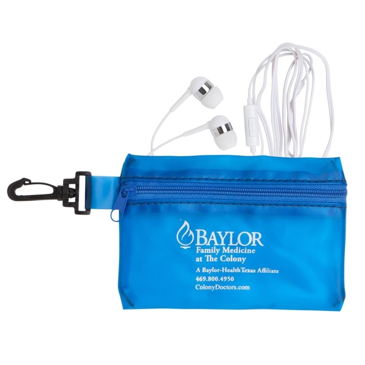Zipper Case w/ Microphone Earphones