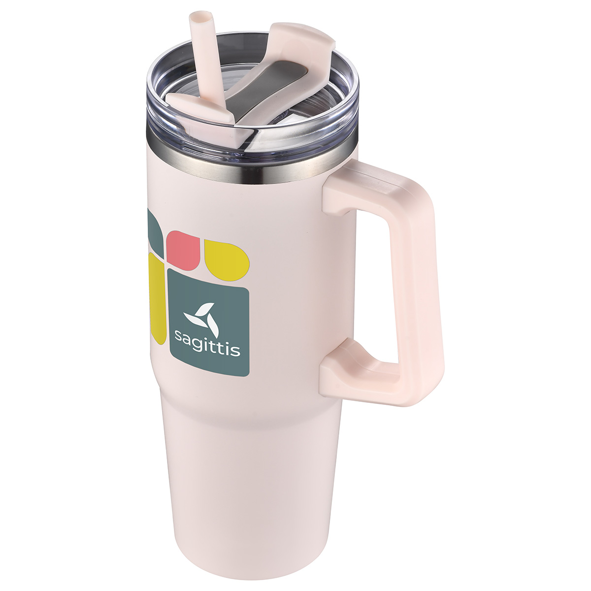 Milo 30 oz Vacuum Insulated Stainless Steel Mug with Straw 45
