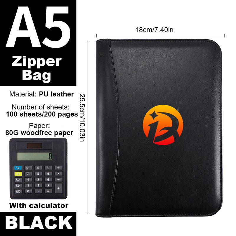 Multifunctional Business Notepad Zipper Bag 4