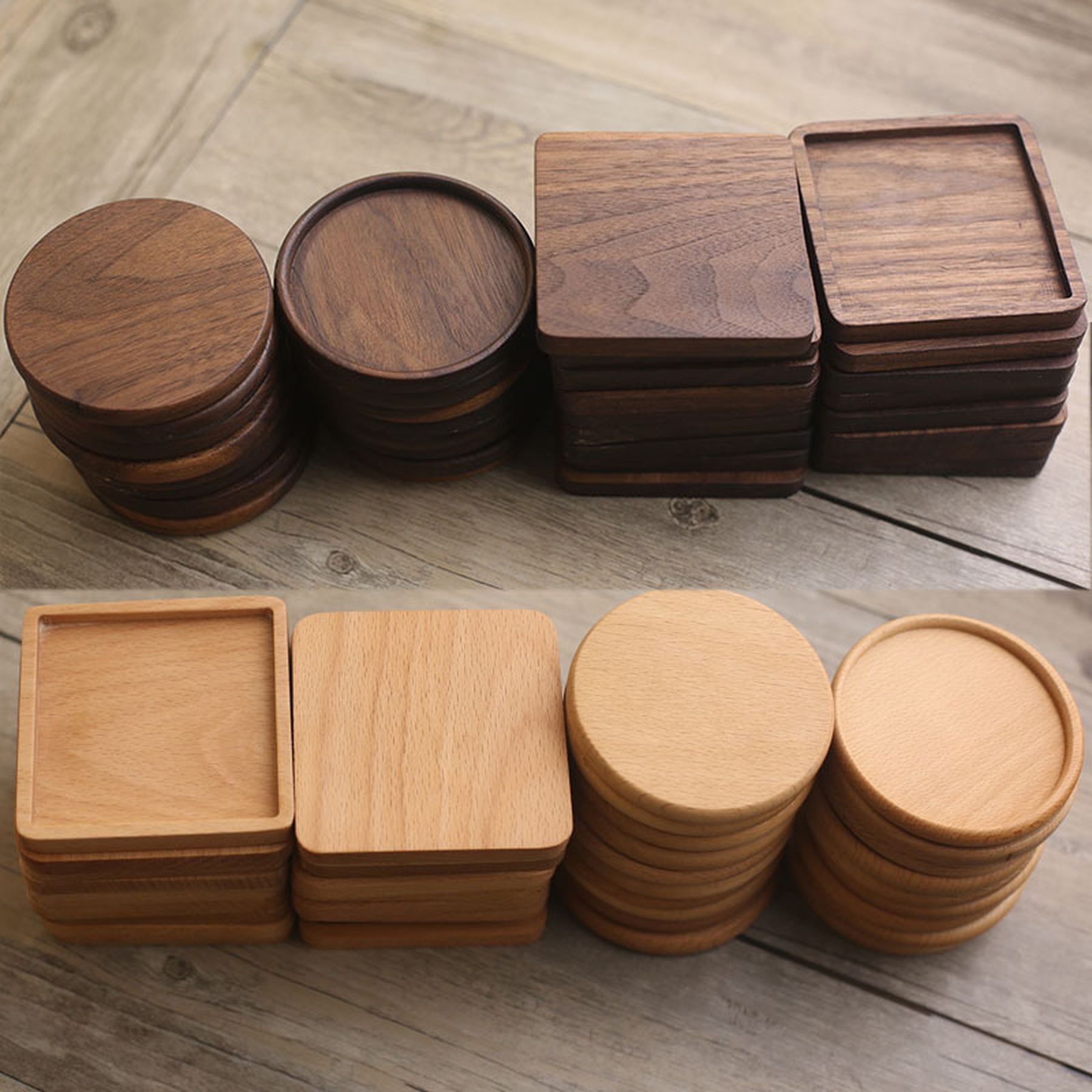 Natural Beech Wood Coaster 8
