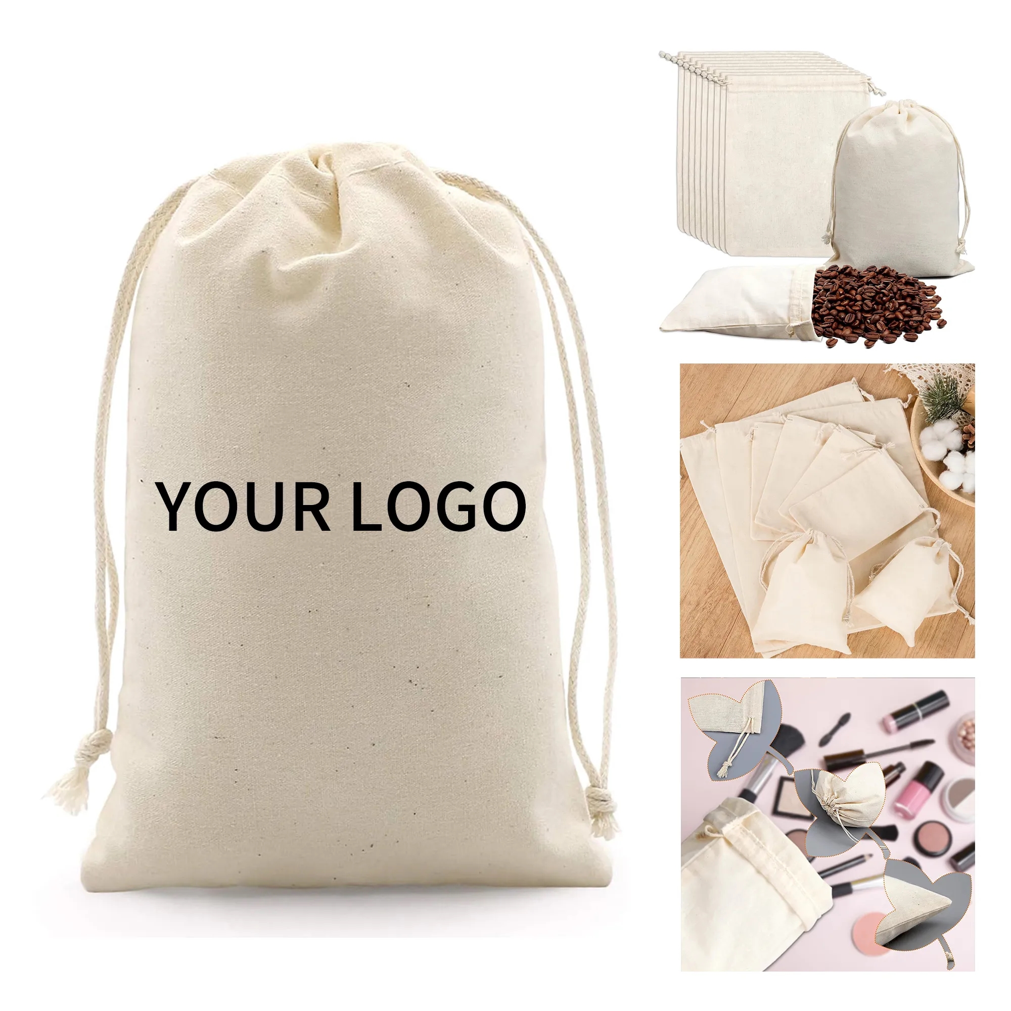 Soft Cotton Drawstring Storage Bag 2