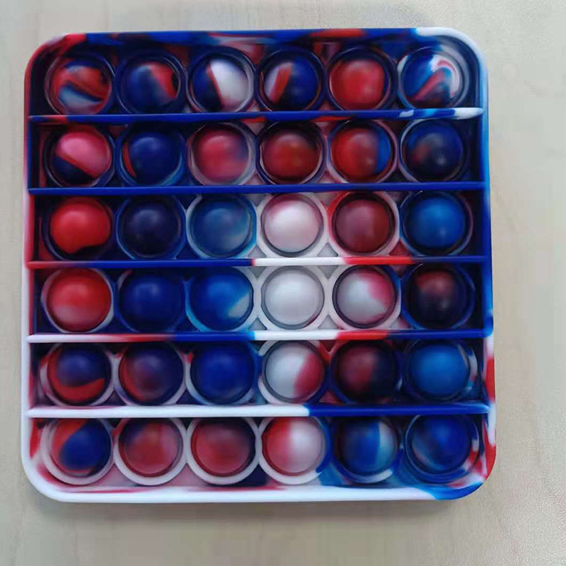 Camo Square Push Pop Bubble Stress Reliever Fidget Gobang Toy 4