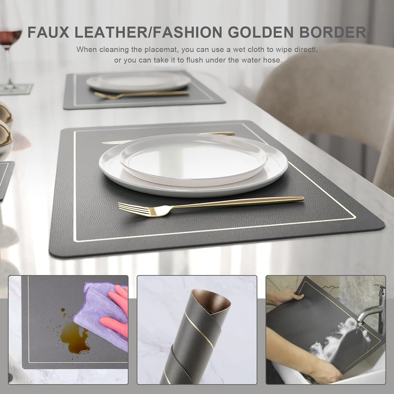 Faux Leather Placemats 6