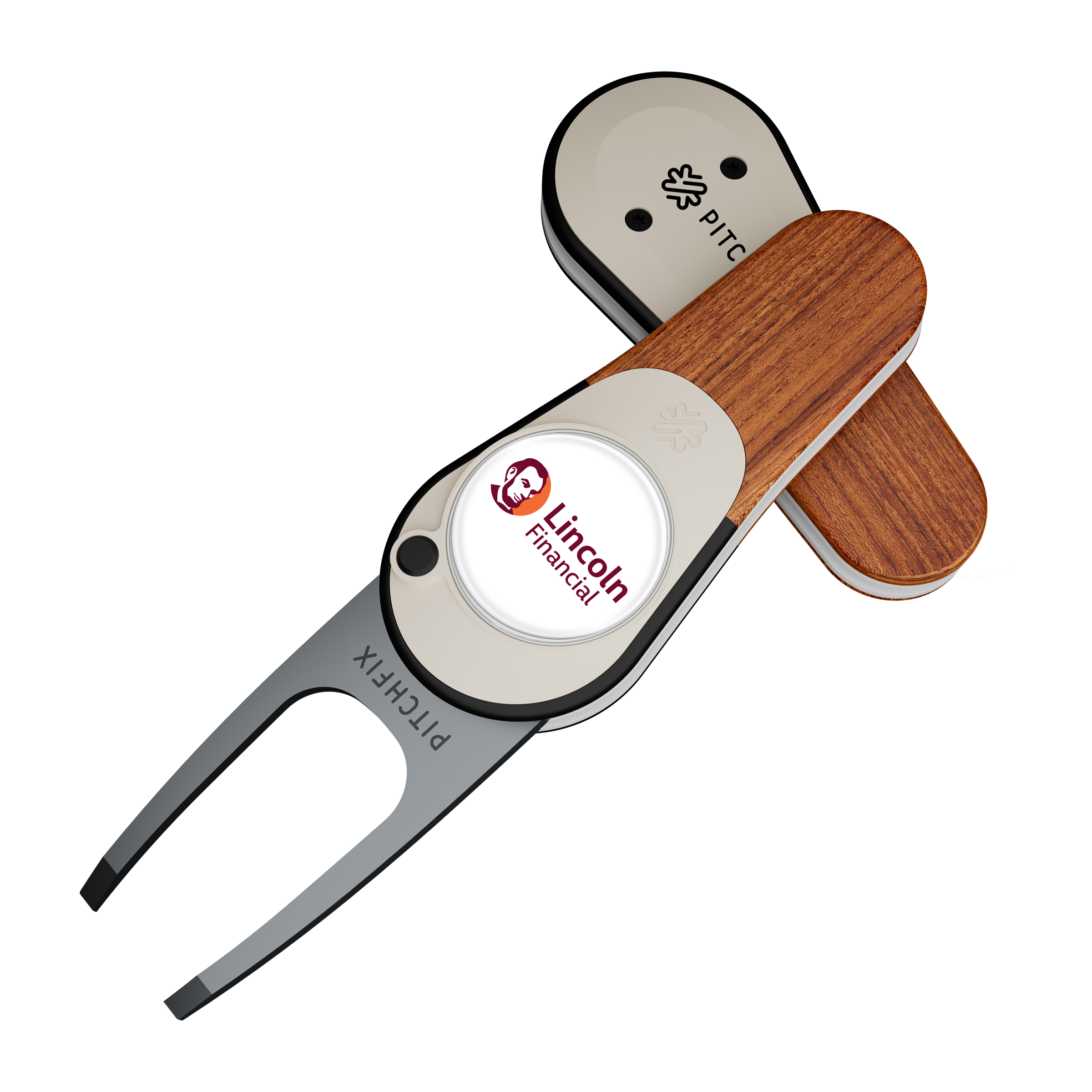 Pitchfix Woodie Golf Divot Tool Deluxe Gift Set w/ Hat Clip 7