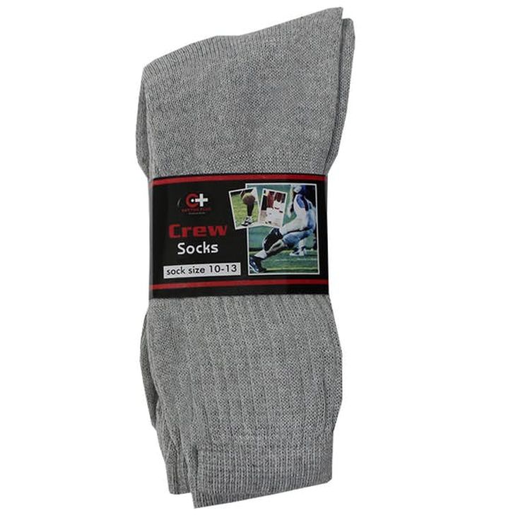 Men's Crew Socks - White Size 10-13 2