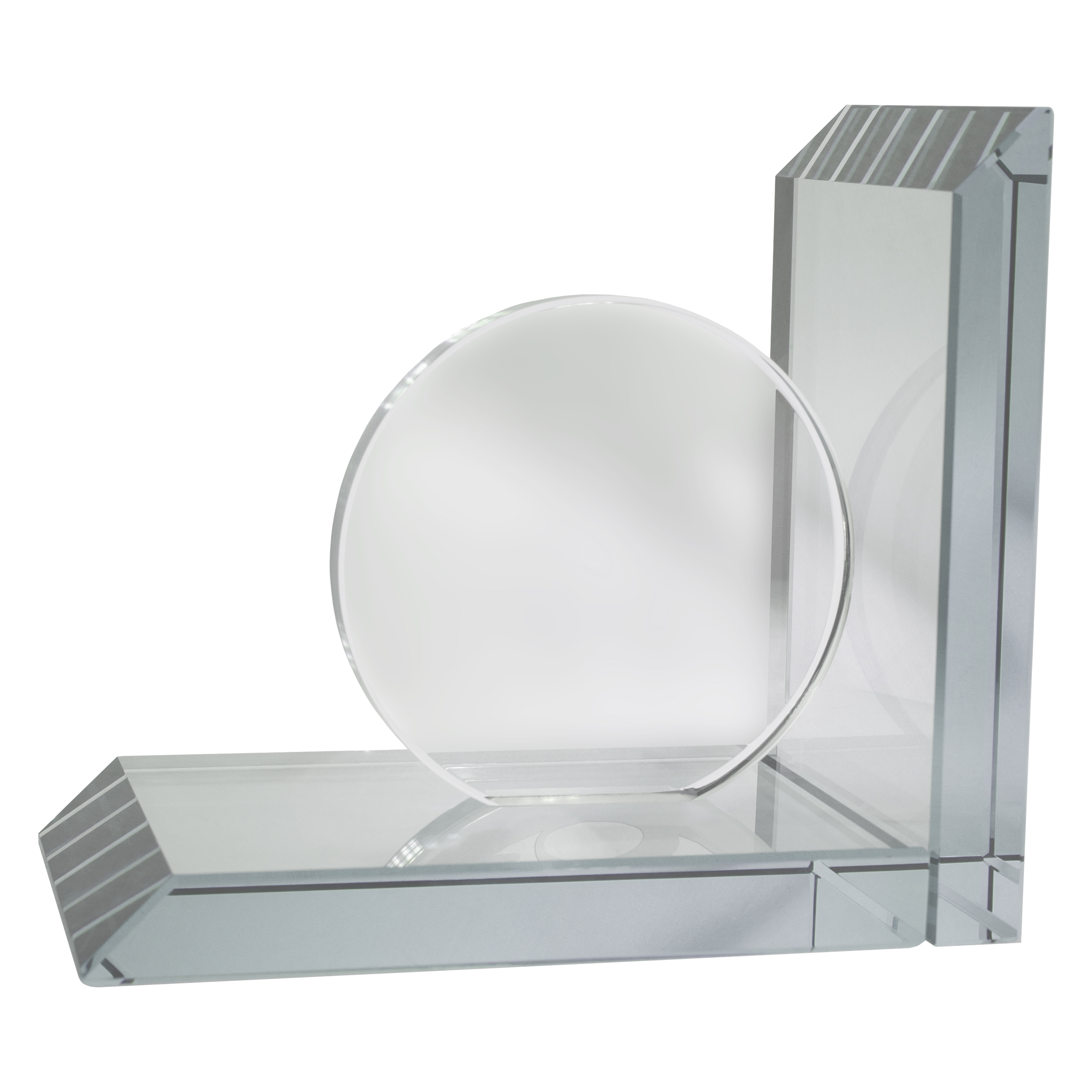 Pair of Clear Crystal Image Bookends 4