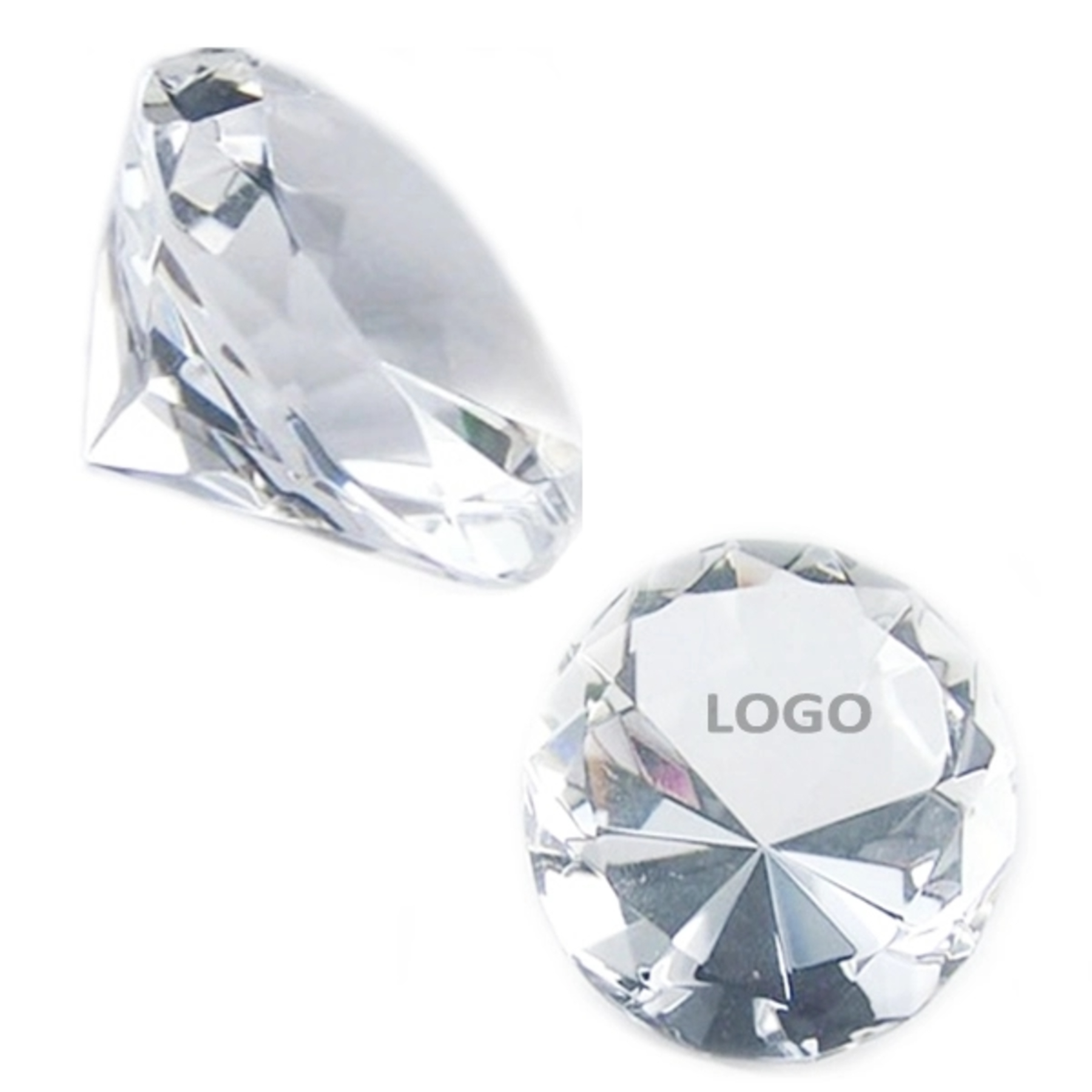 Diamond Shaped Crystal Paperweight
2