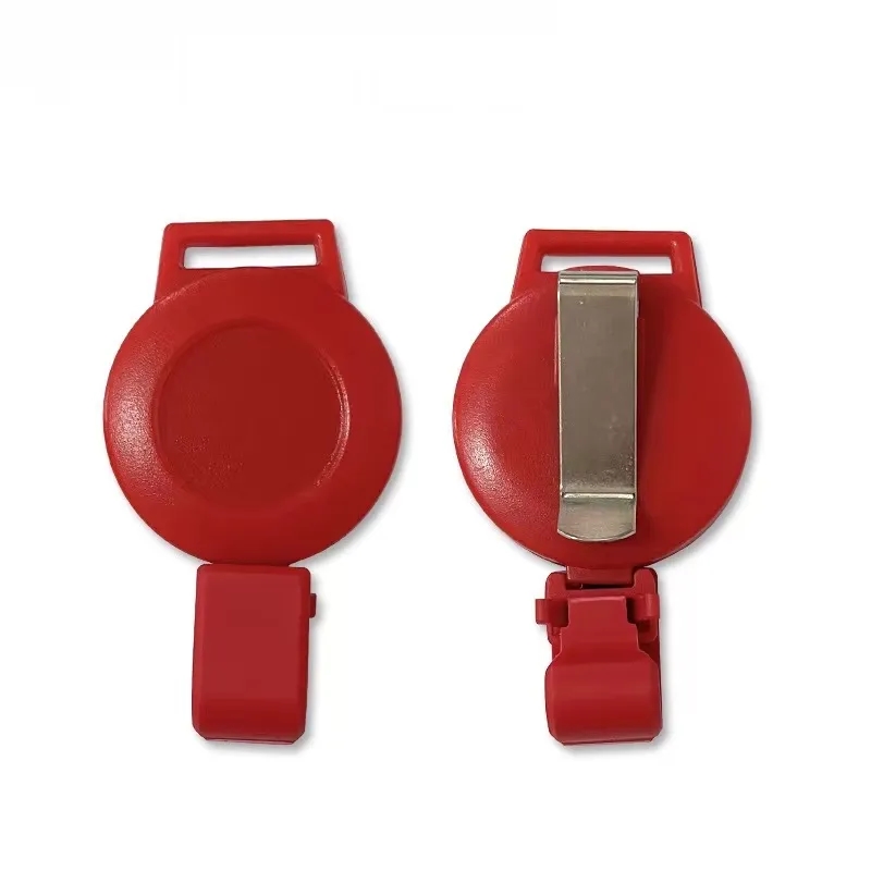 Clip-on Retractable Badge Holder Reel with Carabiner 5
