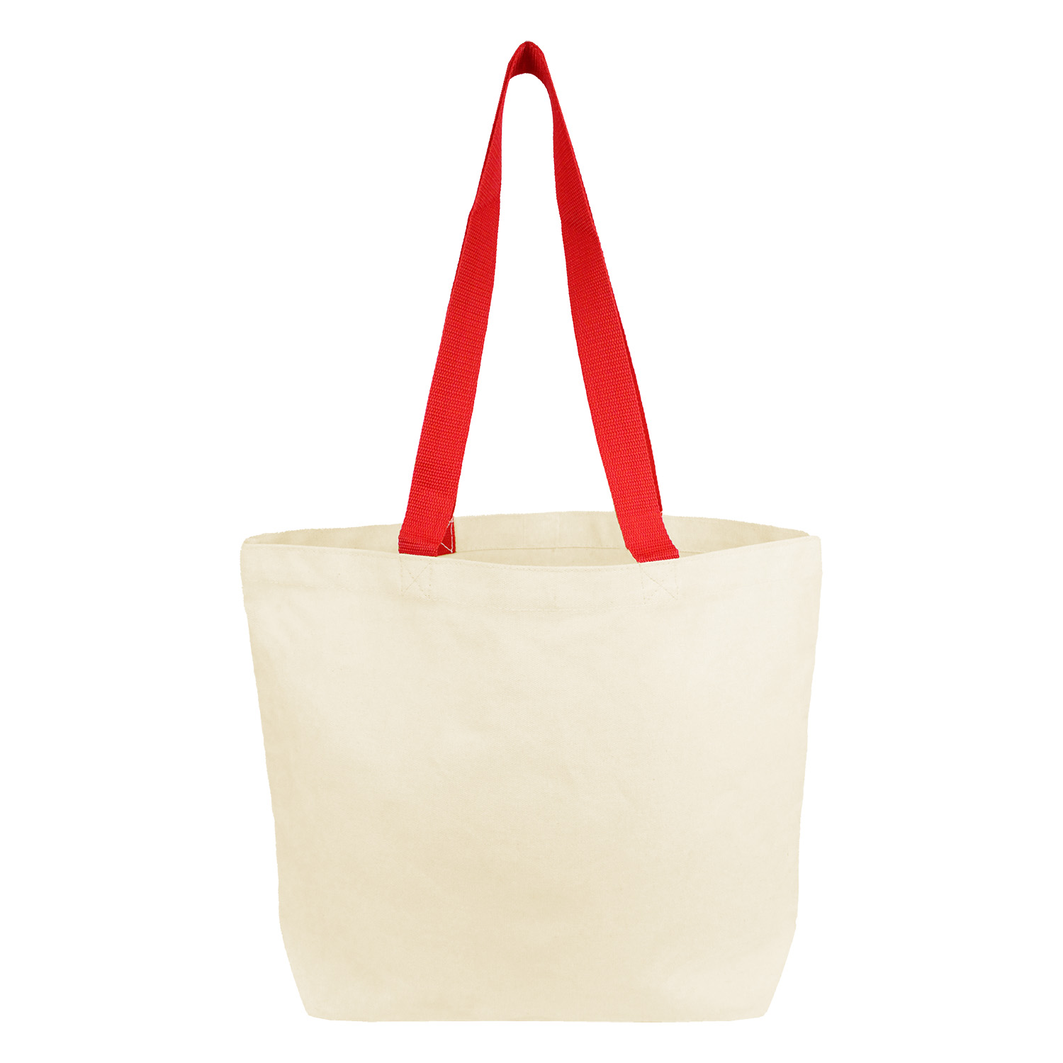 Color Handles Cotton Open Tote