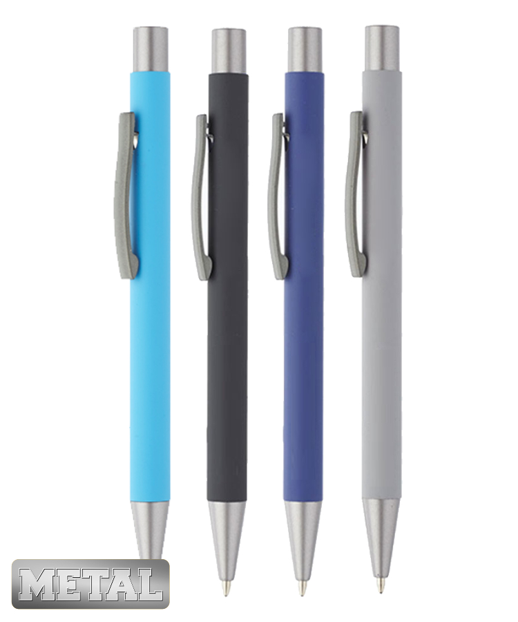 Union Printed -Rubber Coated Metal Pens 5