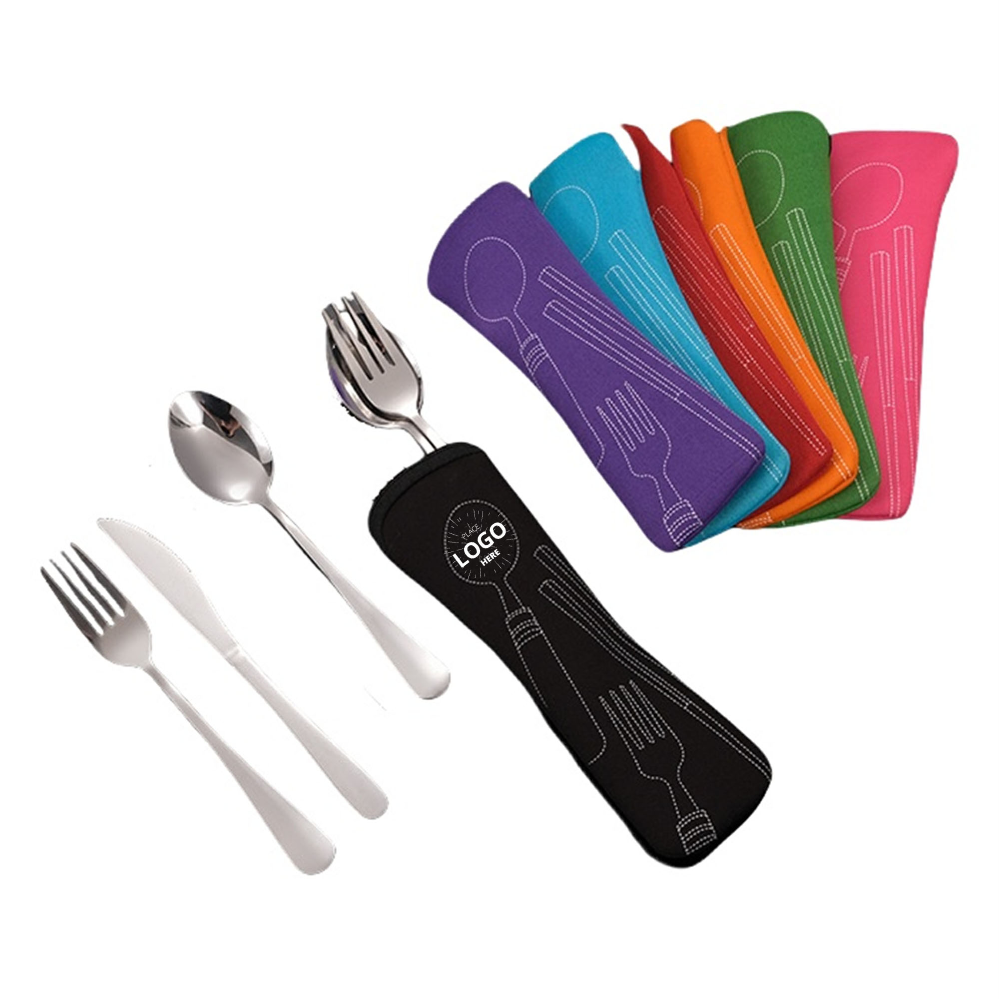 Stainless Steel Portable Travel Utensils with Case 2