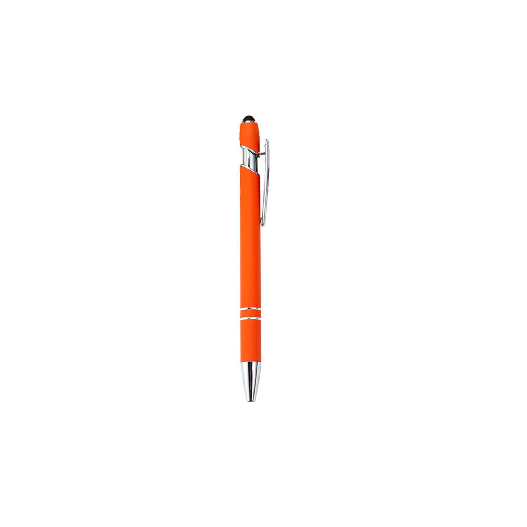 Aluminum Stylus Pen With Rubberized Finish And Plunger Action 22