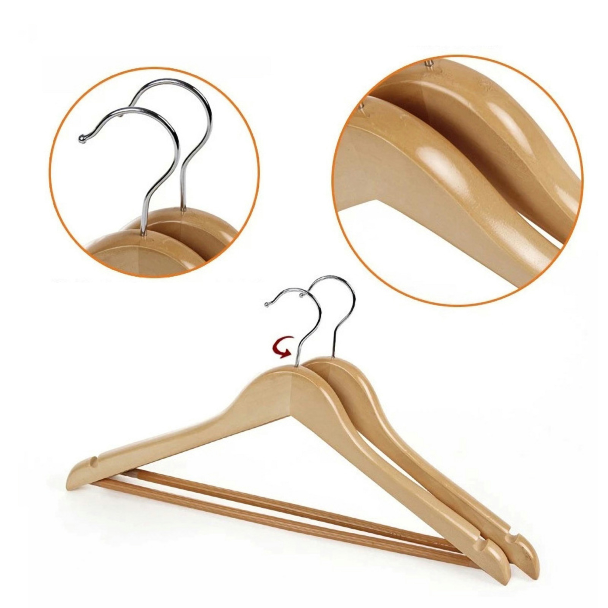 Premium Wooden Clothes Hangers 4