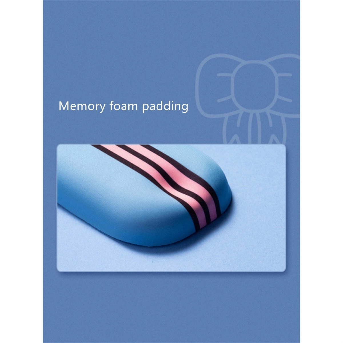 Cute Cartoon Bowknot Woman Mouse Pad Wrist Support 7