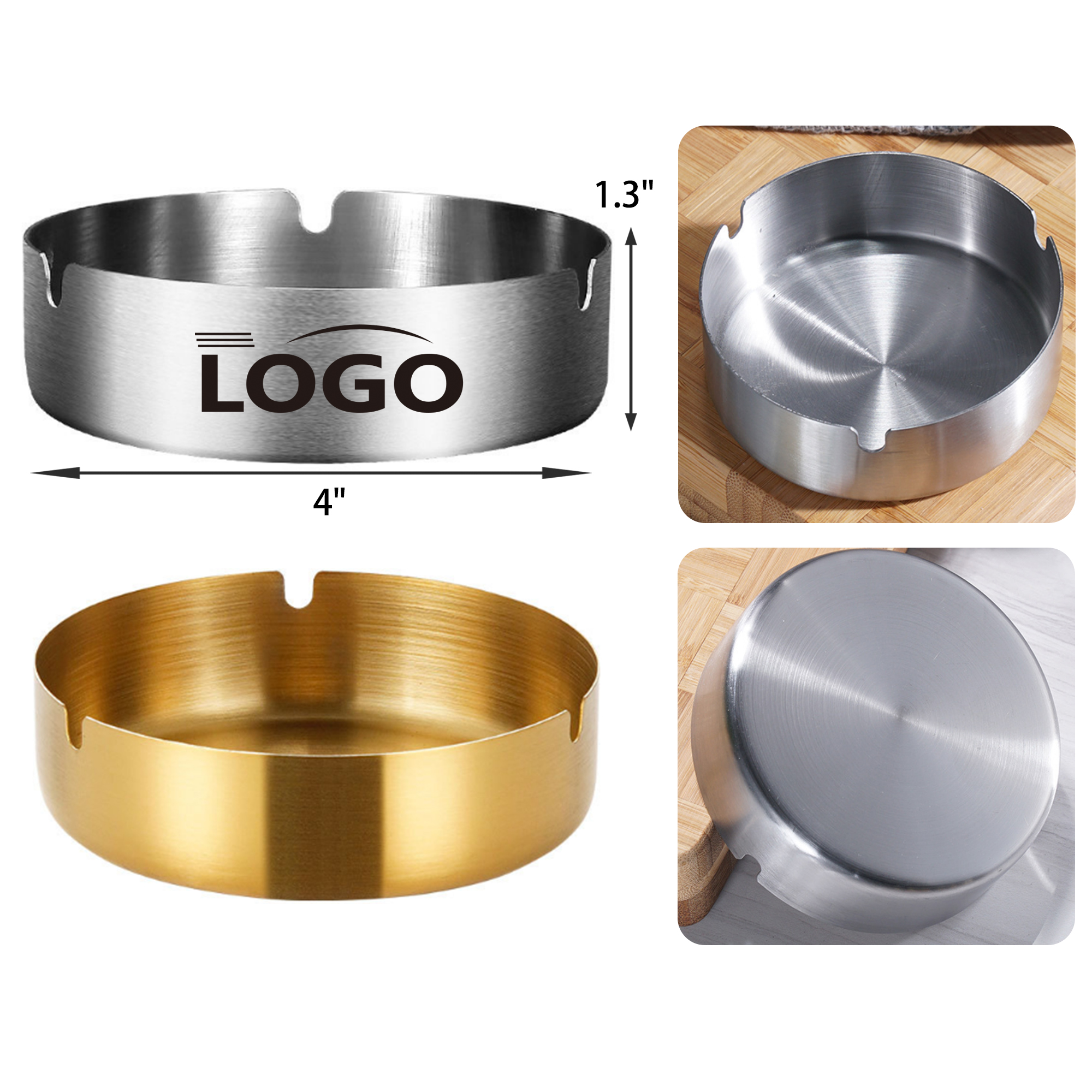 MOQ 50 PCS Durable Stainless Steel Ashtray 2