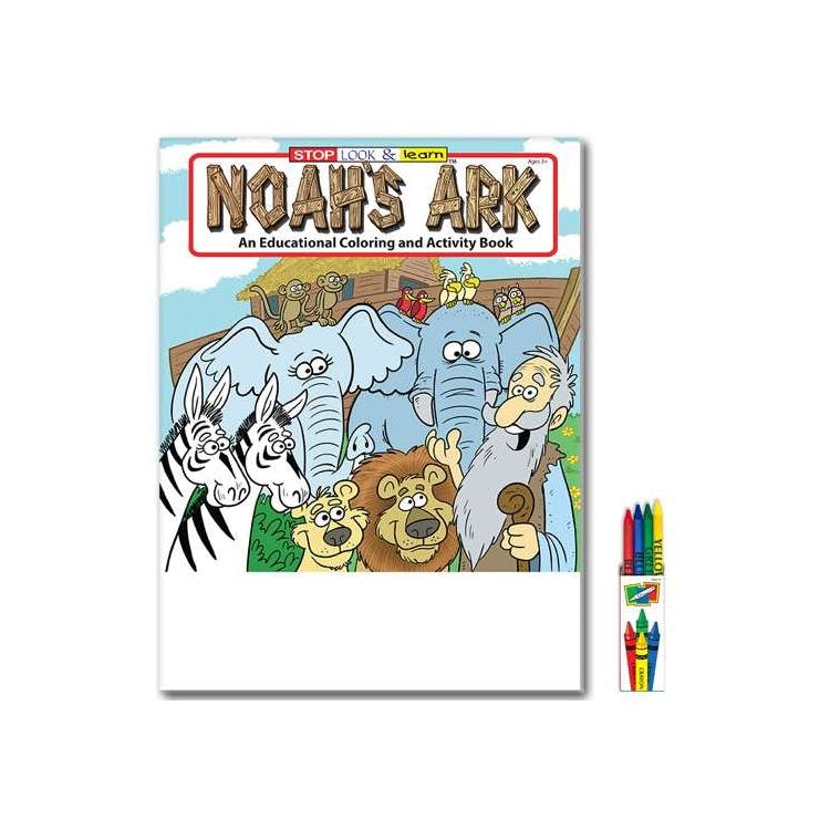 Noah's Ark Coloring & Activity Books with Crayons 1