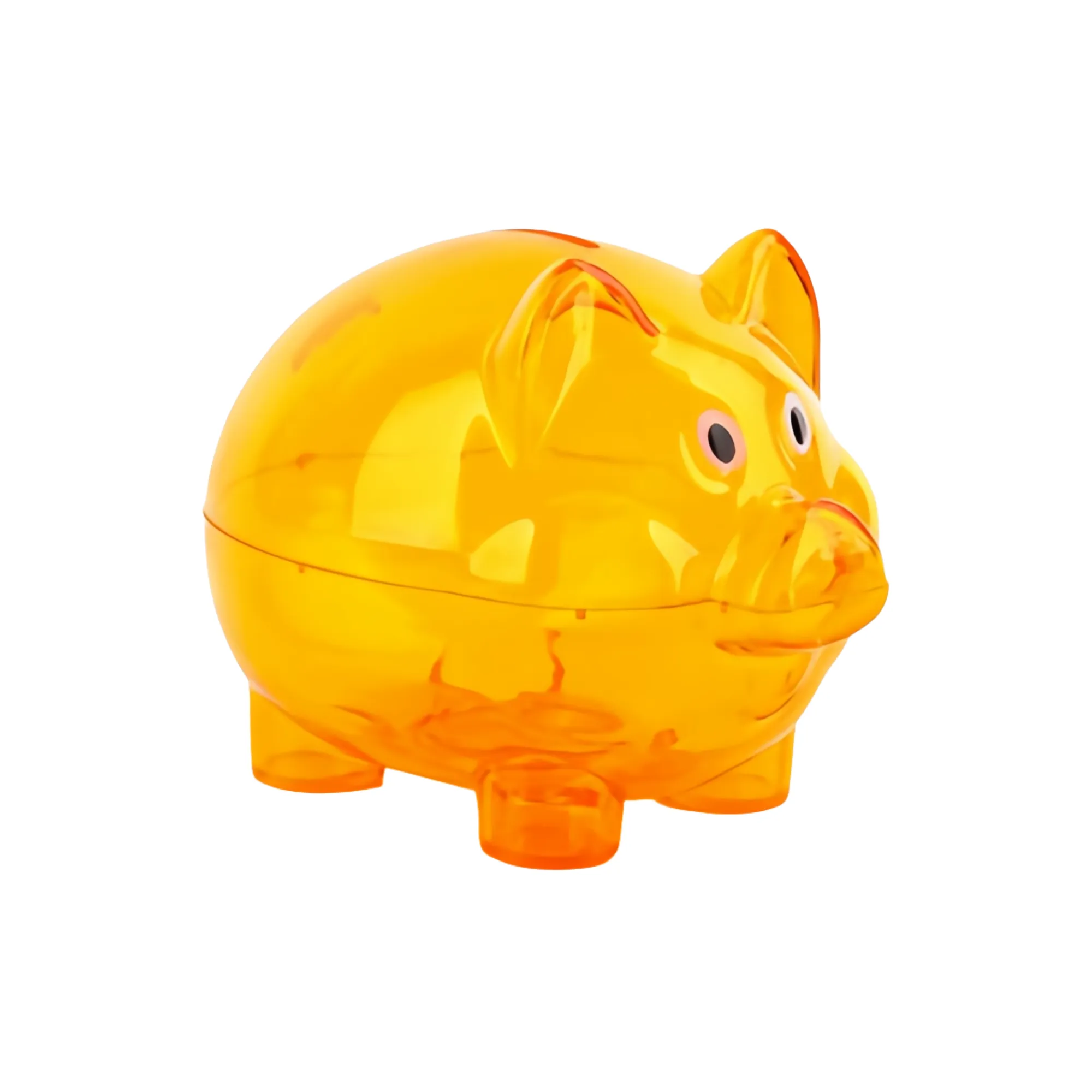 Transparent Plastic Piggy Bank 4