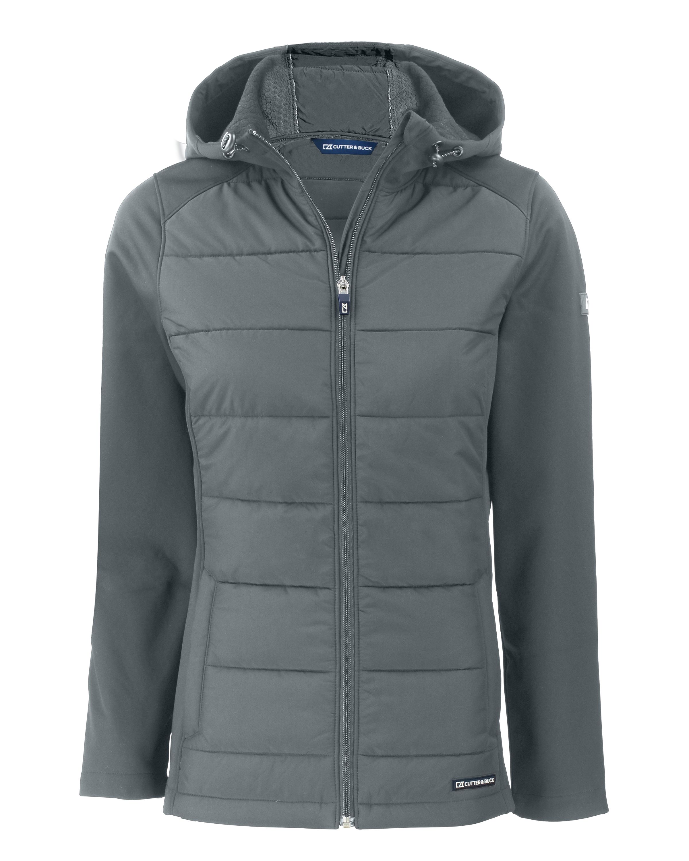 Cutter & Buck Evoke Recycled Honeycomb Fleece Womens Hybrid Full Zip Jacket 17