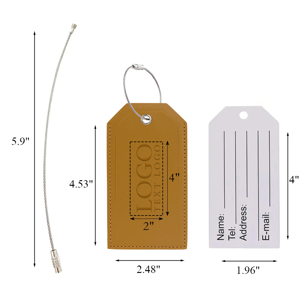 Soft Vegan Leather Luggage Tag 18