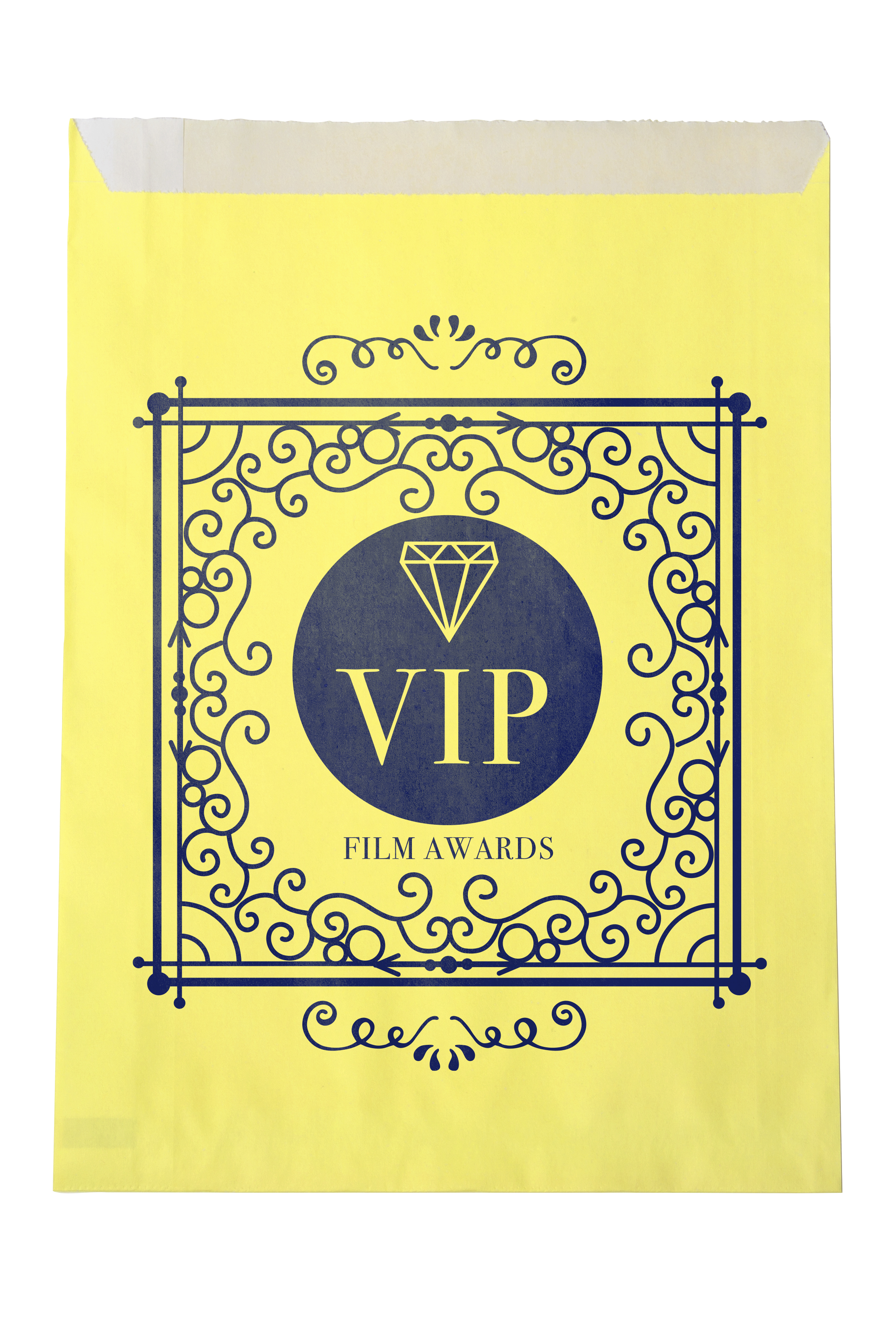 One-color Colored Paper Bag Yellow (7.5"W x 10"H)