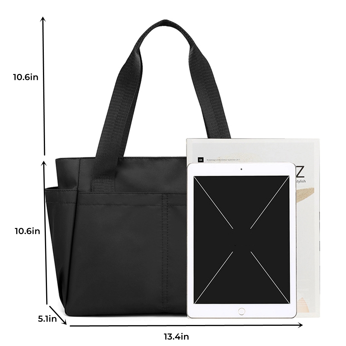 Multi Pocket Tote Shoulder Bag Handbag 5